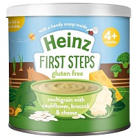 Bột Heinz mặn m+ 240gr Ngũ cốc, Súp lơ, Bông cải và Phô mai
